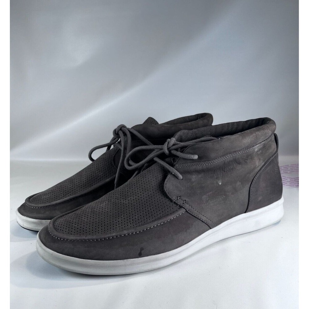 Mens UGG Gray Suede Perforated High-Top‎ Sneakers Size 15